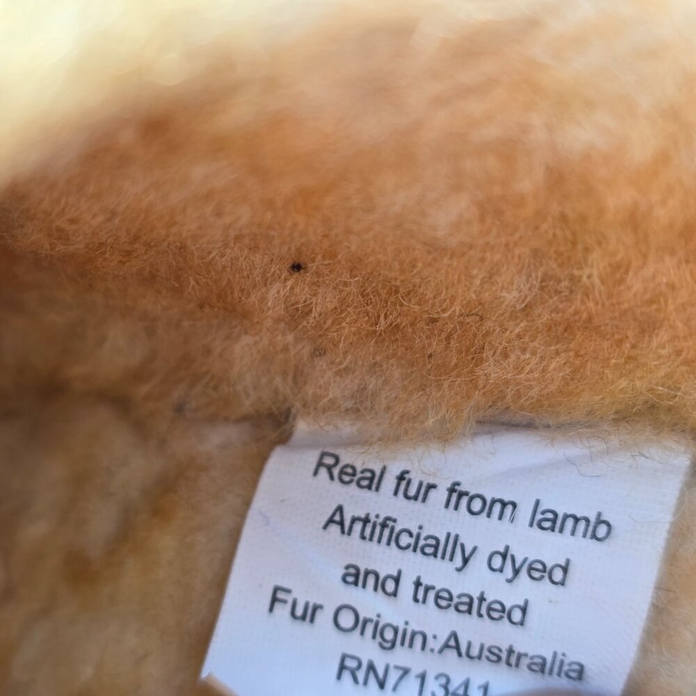L.L.Bean KennebecBrown Suede Real Lamb Fur Shearling Clogs Shoes Women's 6M - Picture 8 of 14